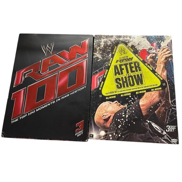 WWE RAW DVD LOT - Top 100 Moments in Raw History And Best of Raw After The Show - Picture 1 of 12